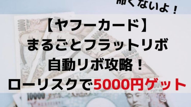 【ヤフーカード】自動リボ設定キャンペーンでローリスクで5000円ゲットする方法